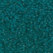 Miyuki delica beads 15/0 - Matted transparent caribbean teal DBS-1268